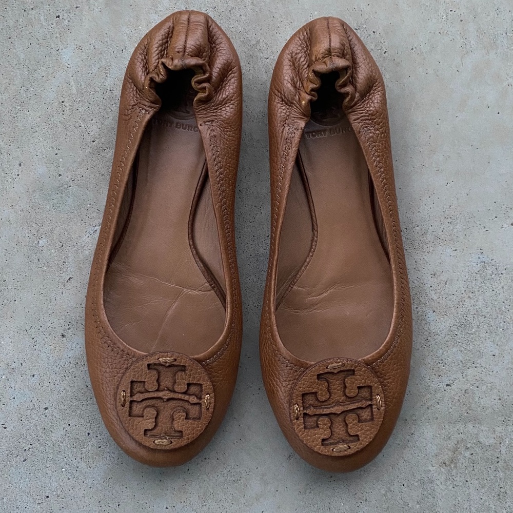 Tory Burch Leather Claire Ballet Flats size 9.5M